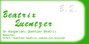 beatrix quentzer business card